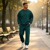 Men's Color Sweatshirt Set - Casual Tracksuit 2 Piece Outfit for Spring Fall