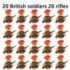 20Pcs/Set WW2 Military Soldier Array Soviet US UK France Japan Canada Italy China Building Blocks Action Figure Bricks Kids Toy
