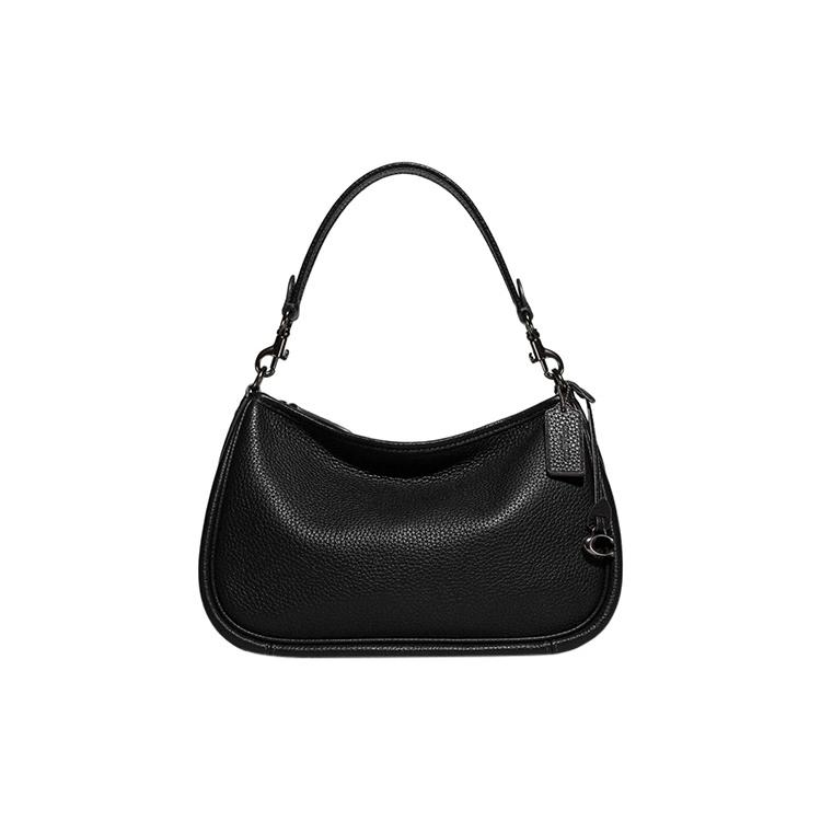 New COACH Cary Pebbled Leather Handbag, Shoulder Bag, Crossbody Bag Tubas Women's Black CC437-V5BLK