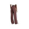 Adidas Originals Retro Stripe Elastic Waist Straight Loose Casual Pants Women Bottoms Shadow-Brown JN8304