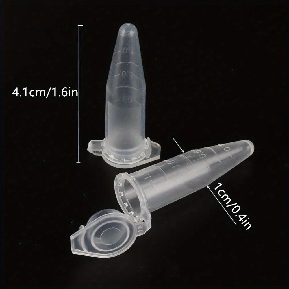 500Pcs 1.5ml Micro Centrifuge Tube Test Tube Vial Clear Plastic Vials Container Snap Cap for Laboratory Samples