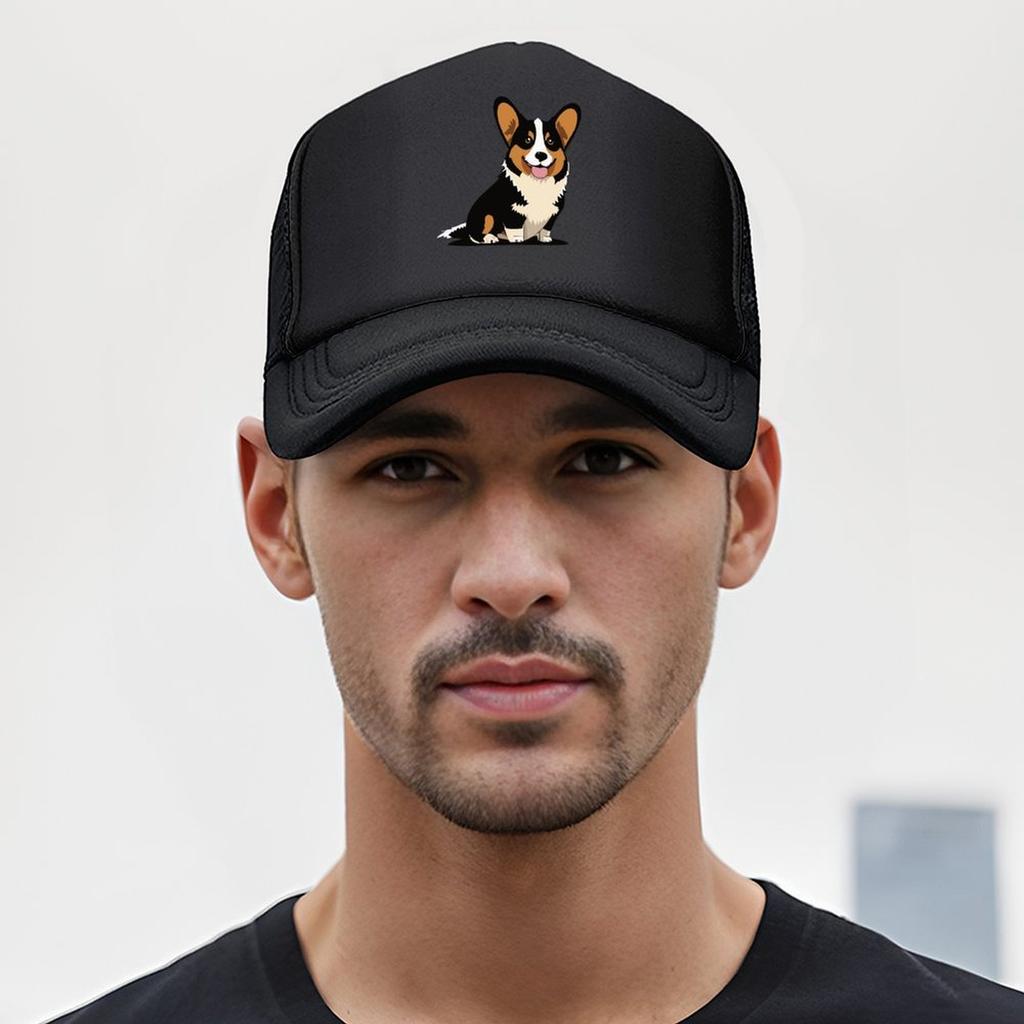 Tricolor Corgi Baseball Cap New In Hat Foam Party Hat Visor Cute Boy Women's