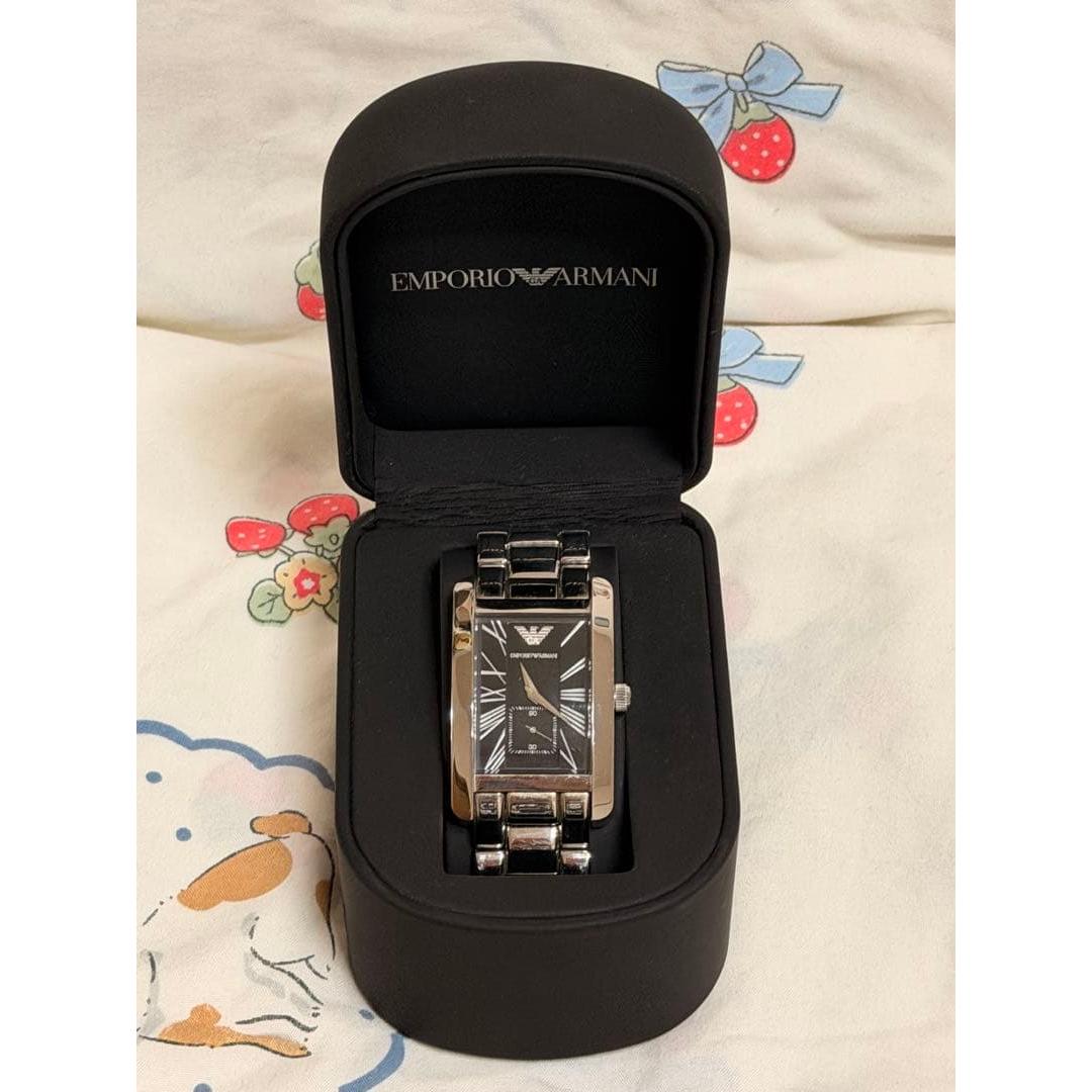 Used EMPORIO ARMANI square watch body with extra pieces