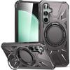 Case for Samsung Galaxy S23 FE, Armored with a Stand and a Plate for the Holder, Gray