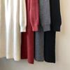 Sueeya Knit Ribbed Long Knit High Long Solid Perfect for Commuting or Night Out Women's Dress, Tunic, Half-Zip Collar, 2-Way, Neck, Sleeves, Warm,