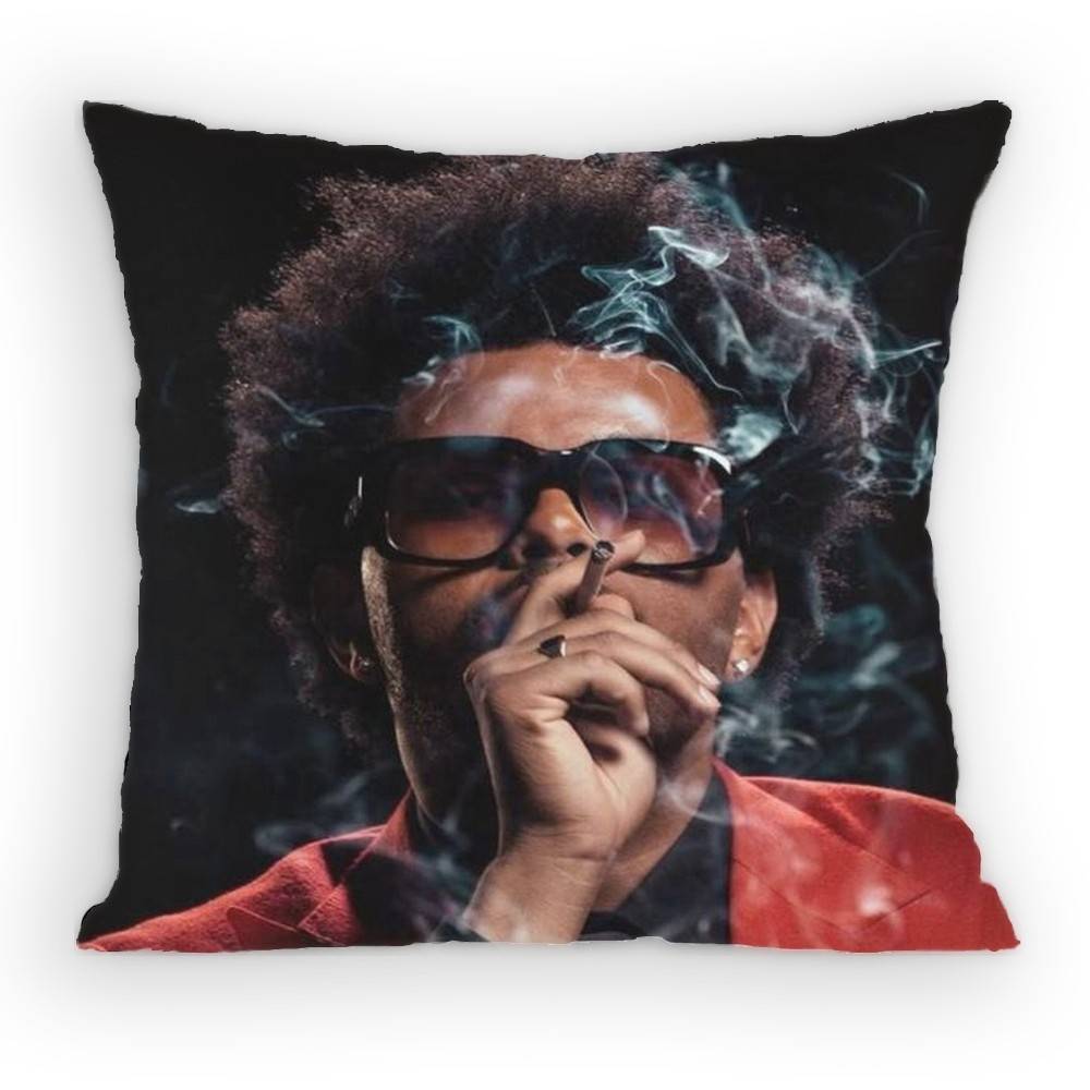 The WWeeknd XO Singer Pillow Case Antidustmite Pillowcase Invisible Zipper Silky Short Plush Sofa Cushion Cover