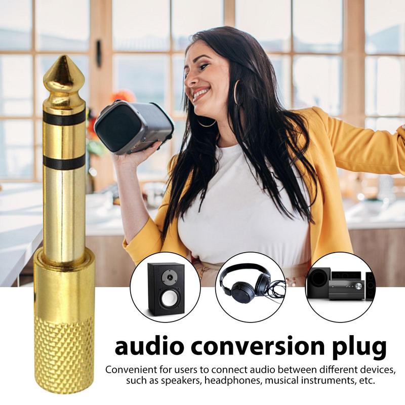 6.35mm To 3.5mm Jack Adapter Connector Headphone Amplifier Audio Adapter Microphone Speaker Guitar 6.35 To 3.5 Jack Plug