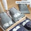 Borse Organizer Porta Scarpe Riutilizzabili in Tessuto Non Tessuto da Viaggio Portatili per Armadio con Tasca Impermeabile Borse Appese Trasparenti per Abbigliamento