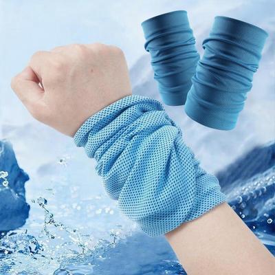 Cooling Wrist Sweat Towel Sports Wrist Support - Lightweight Unisex Sweat-Absorbent for Running Tennis  Badminton Fitness