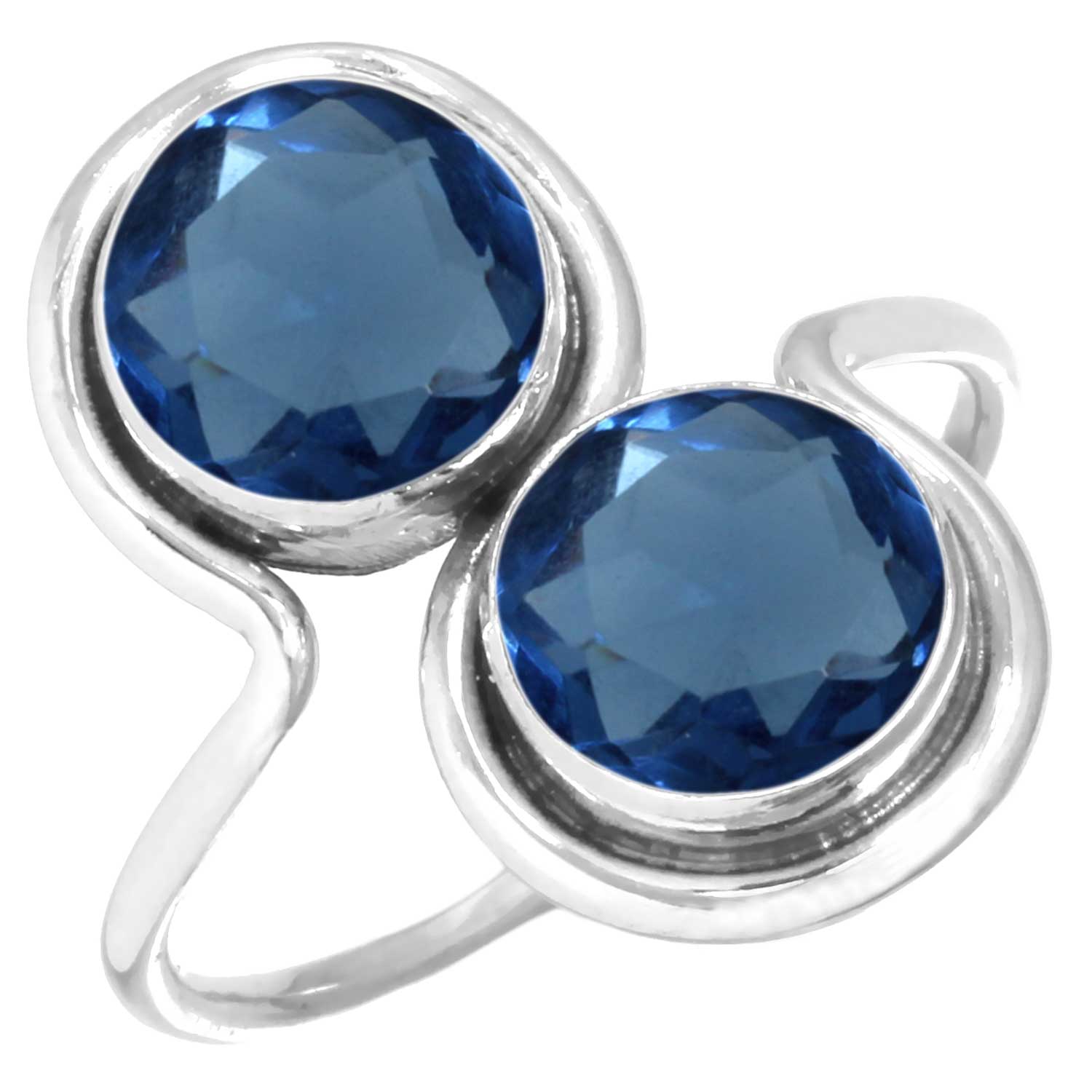 

Кольцо из стерлингового серебра 925 пробы Женское с драгоценным камнем Ручной работы Ювелирное изделие Подарок на День дружбы Аметист Сапфир Голубой топаз Цитрин Изумруд Иолит Перидот Рубин Коктейльное 10 сапфир синий