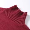 Casual Turtleneck Pullover Women Autumn Winter Dark Red Loose Sweater Female Full Sleeves Solid Color Knitwear Lady All-match Pullovers