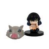 5-15pcs Q Version Demon Slayer Sitting Ghost Doll Tanjiro Nidouzi Inosuke Zenizu Toy Figural PVC Model Gift