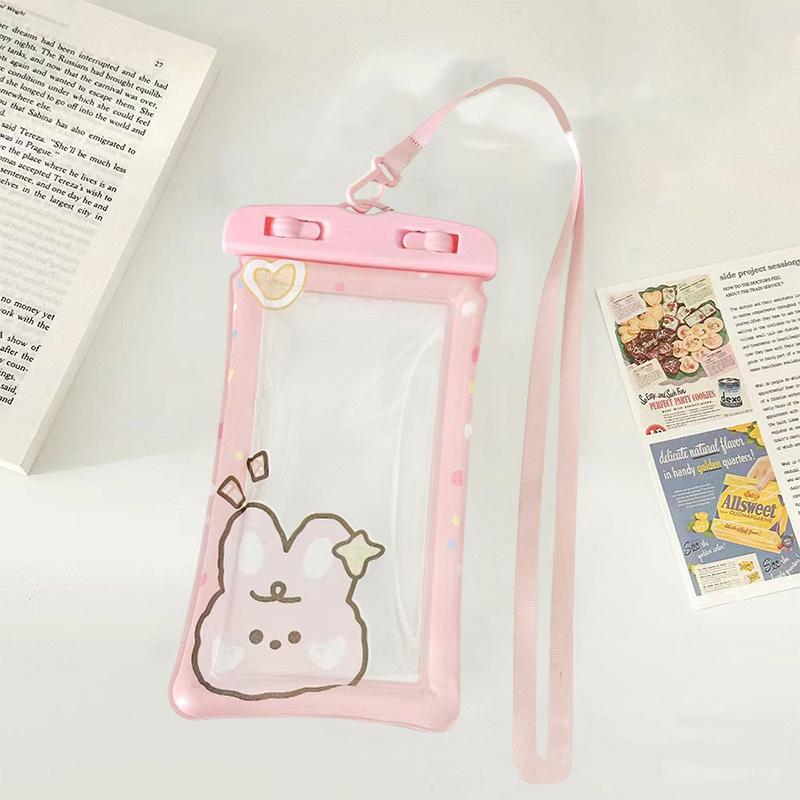 Cute Phone Waterproof Bag With Touch Screen For Swimming, Drifting, Photography, Sealing, Phone Case, Diving Case, Neck Hanging