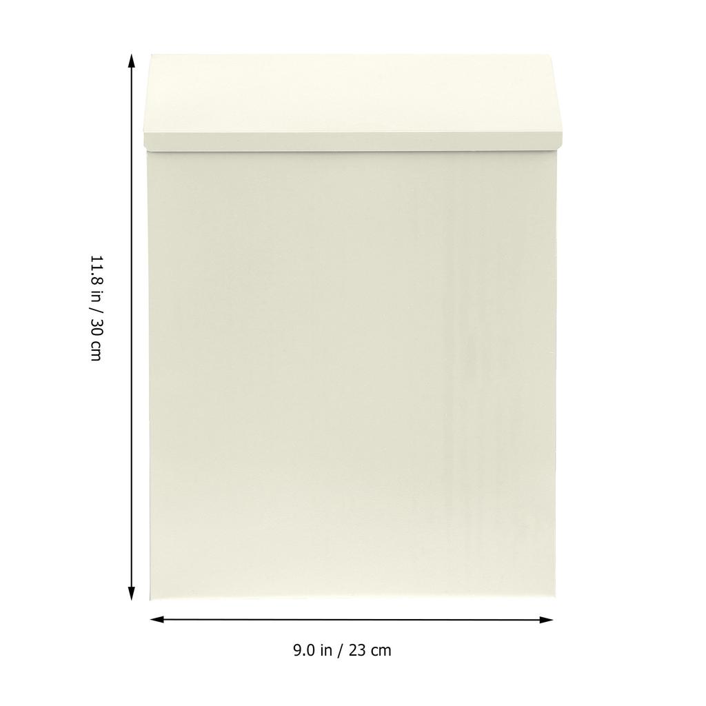 Lockable Wall-Mounted European Iron Mailbox Waterproof Fade-Resistant Letter Box for Residential Yard Garden Decor