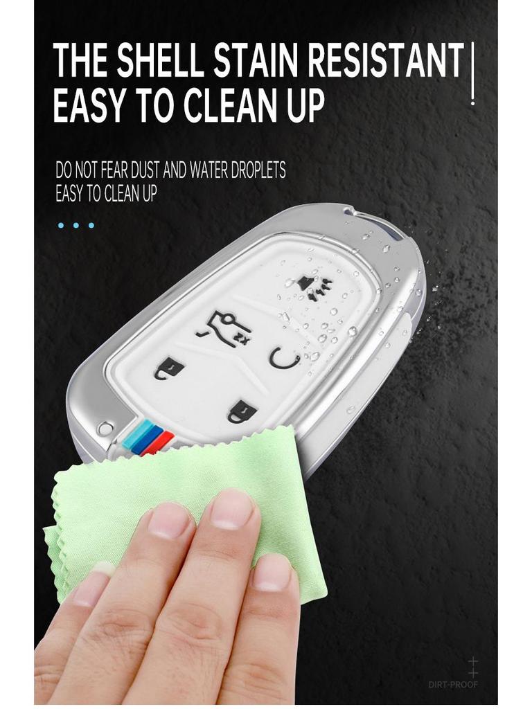 Silicone Remote Key Fob Cover for Cadillac XT5, CT6, XTS, XT4, and ATSL - Creative Design for Men and Women