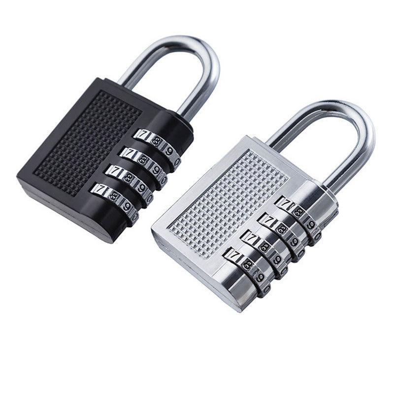 4 Digit Zinc Alloy Combination Lock Padlock Luggage Anti-theft Weatherproof Security Outdoor Gym Safely Code Door Lock Black