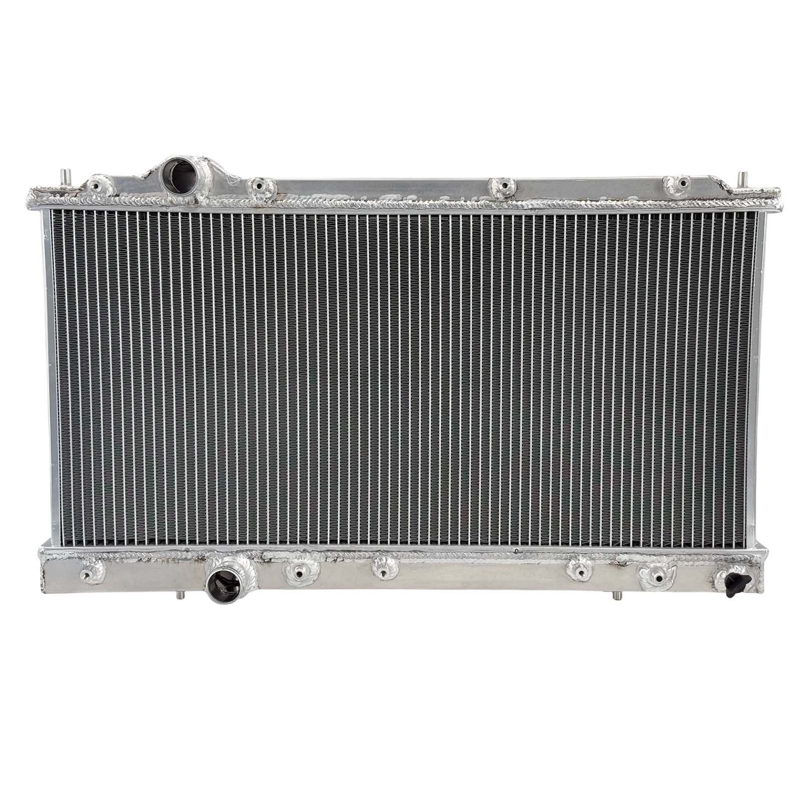 SPAWON Fit Mitsubishi FTO DEA Aluminum Car Radiator Petrol V6 2.0L 6cyl 1994-2001 Automatic & Manual AT MT 2Row 1999 2000 2001 Silver NO LOGO