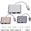 3 In 1 USB C HUB TYPE-C To HDTV Adapter TYPE C Extension Cable USB 3.0 Converter HDMI-compatible Adapter for PC Laptops Macbook