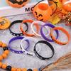 8pcs/pack Halloween Silicone Wristbands Pumpkin Ghost Boo Rubber Bracelets Trick Or Treat Party Favors Costume Accessories Gift