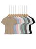 Y2k Clothes Women Casual T Shirt Sexy Slim Short Sleeves Fashion Trend Women Clothing Y2k Tops Ropa Aesthetic
