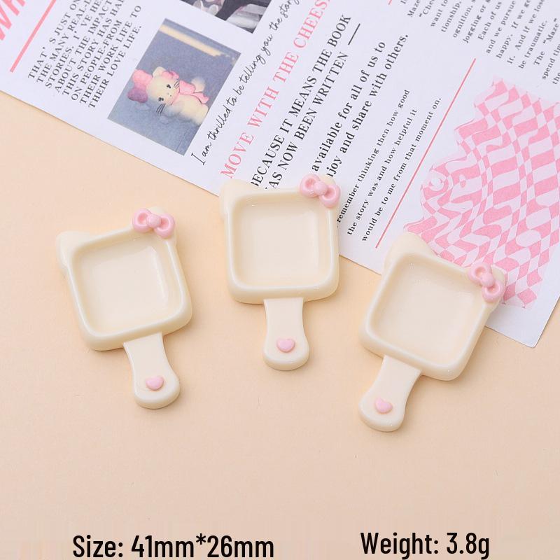 Kitten Cartoon Square Plate DIY Jewelry & Hair Clip Accessories Kit with Resin Glue