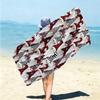 1Pc Christmas Gnome Celebration Beach Towel Microfiber Beach Towel Thin Absorbent For Beach Swimming Yoga Bath Sports