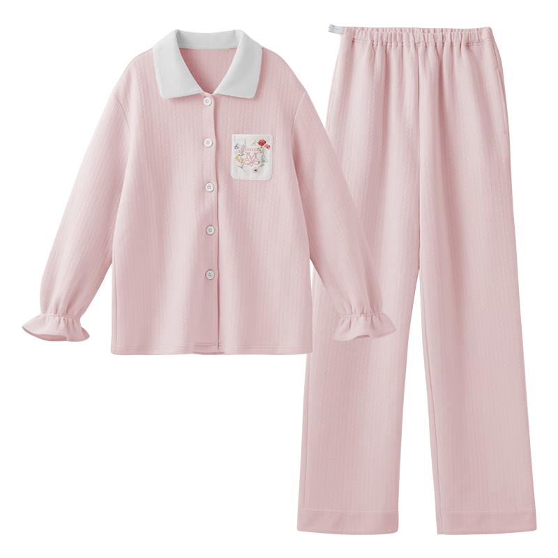 EMXEE Autumn/Winter Maternity & Nursing Pajama Set M