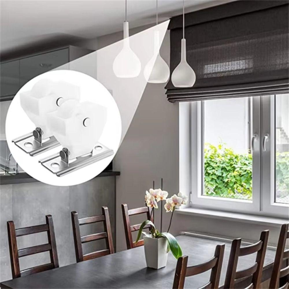 4pcs Smooth Sliding Roman Shades Hardware Easy Install Blinds Track Wheel  Daily Use
