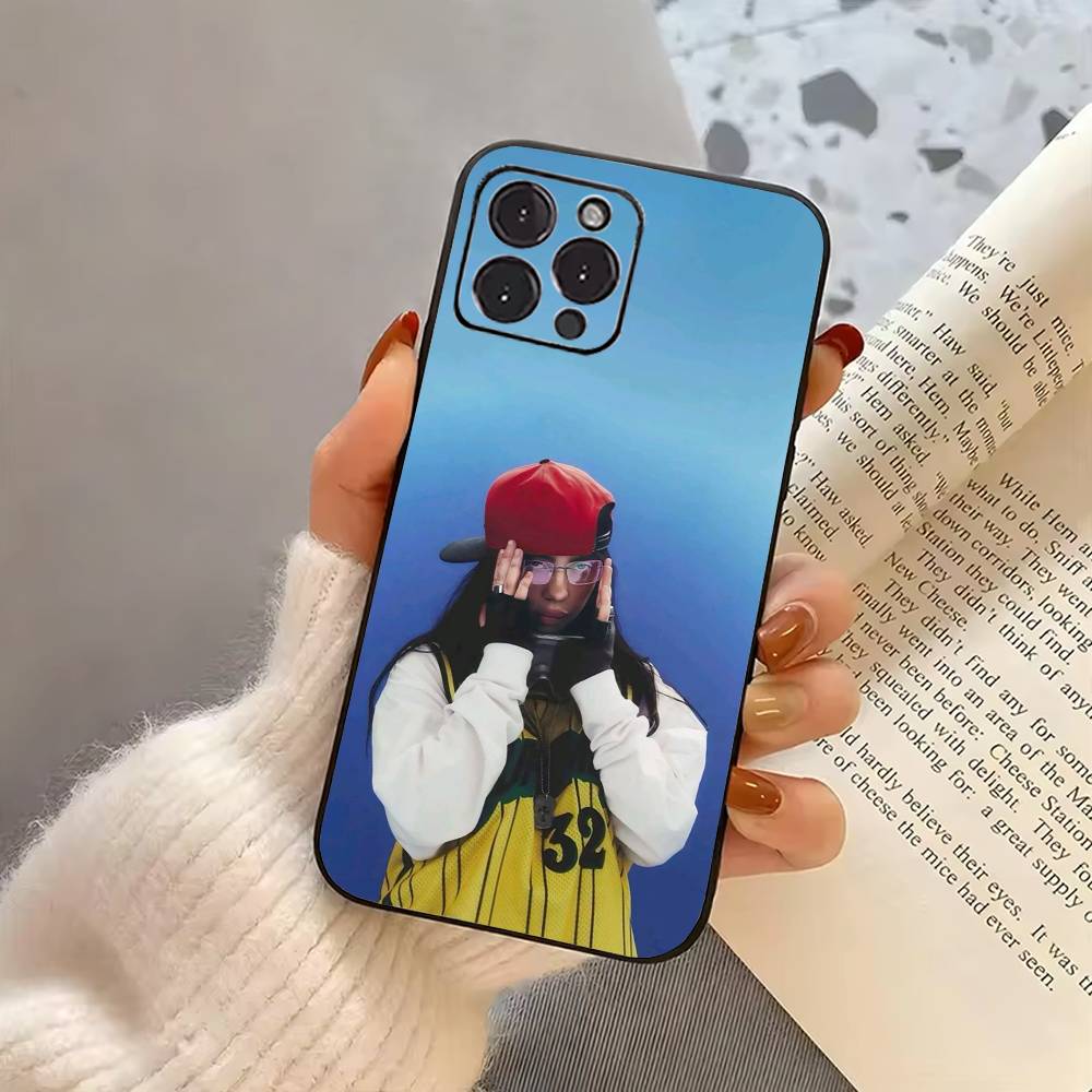 Banana Singer B-BillieS E-Eilish  Phone Case For iPhone 17,16,15,14,13,12,11 Plus,Pro Max,XS,Soft Silicone Black Cover