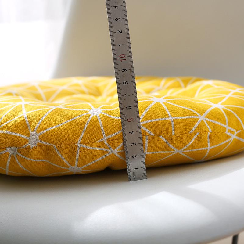 Cuscino per Sedia Tatami Rotondo Spesso - Carino Tappetino in Cotone e Lino per Studente o Insegnante