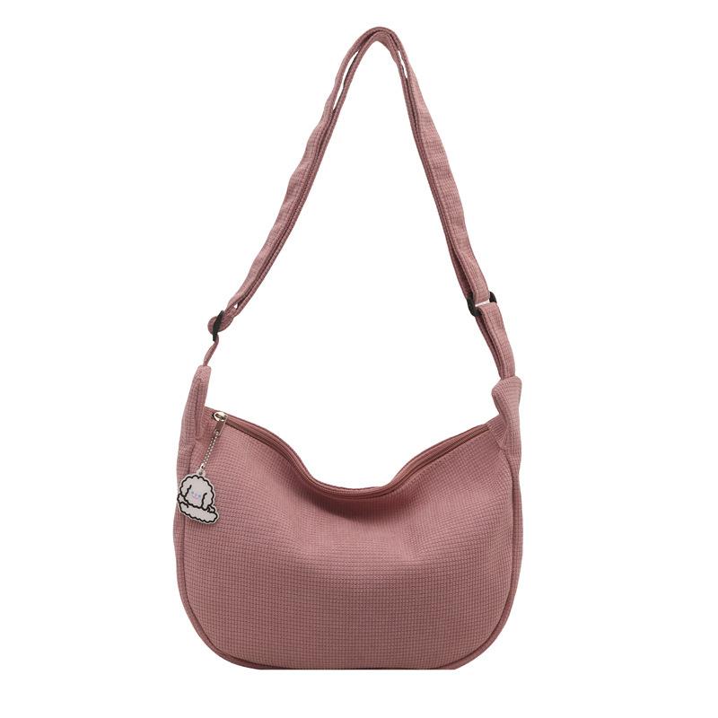 2025 lazy wind Japanese tide literary shoulder bag messenger bag chic student leisure Korean version women's simple dumpling bag