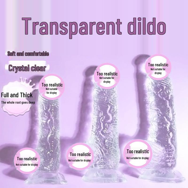 Crystal Clear Soft Silicone Dildo - Female Masturbator Toy