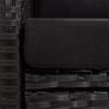 2 Seater Garden Sofa with Cushions Black 124 cm Poly Rattan
