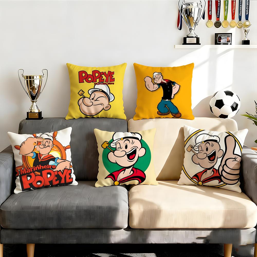 Classic Popeye the Sailor Cushion Cover Cushion Cover Set 4Pcs 50x50 45x45 40x40 Pillowcase Decorative Sofa Home Decor