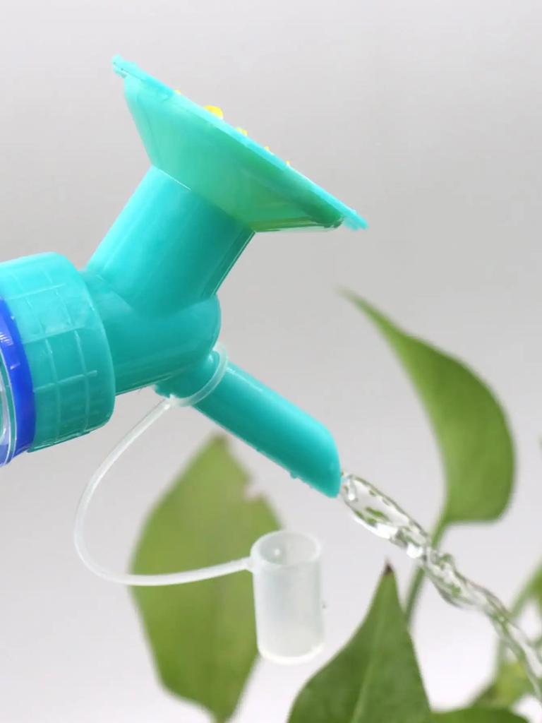 1 szt. - Dwuwężykowy plastikowy zbiornik na wodę dwa w jednym, ogrodowe gospodarstwo domowe narzędzie ogrodnicze, używane do podlewania roślin doniczkowych i zewnętrznych