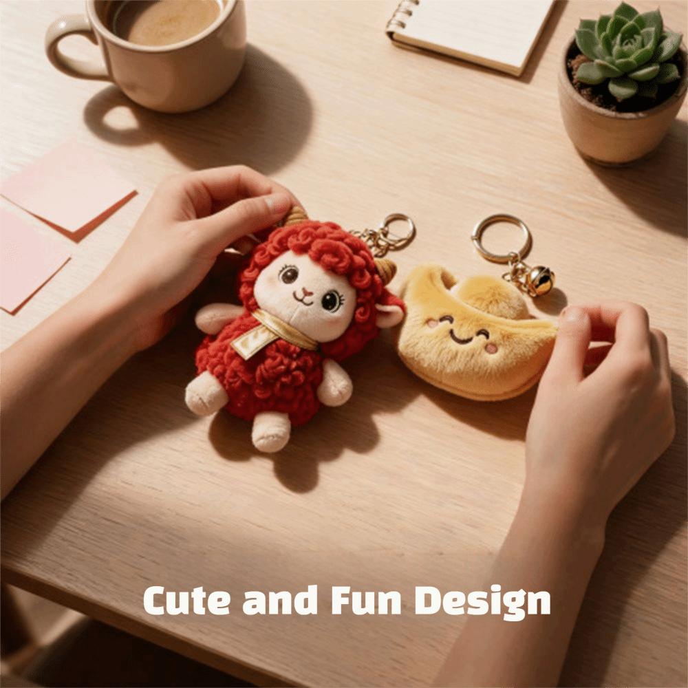 Lucky Plush Keychain Cute Zodiac Sheep Pendant Gift Lamb Mascot Chinese New Year