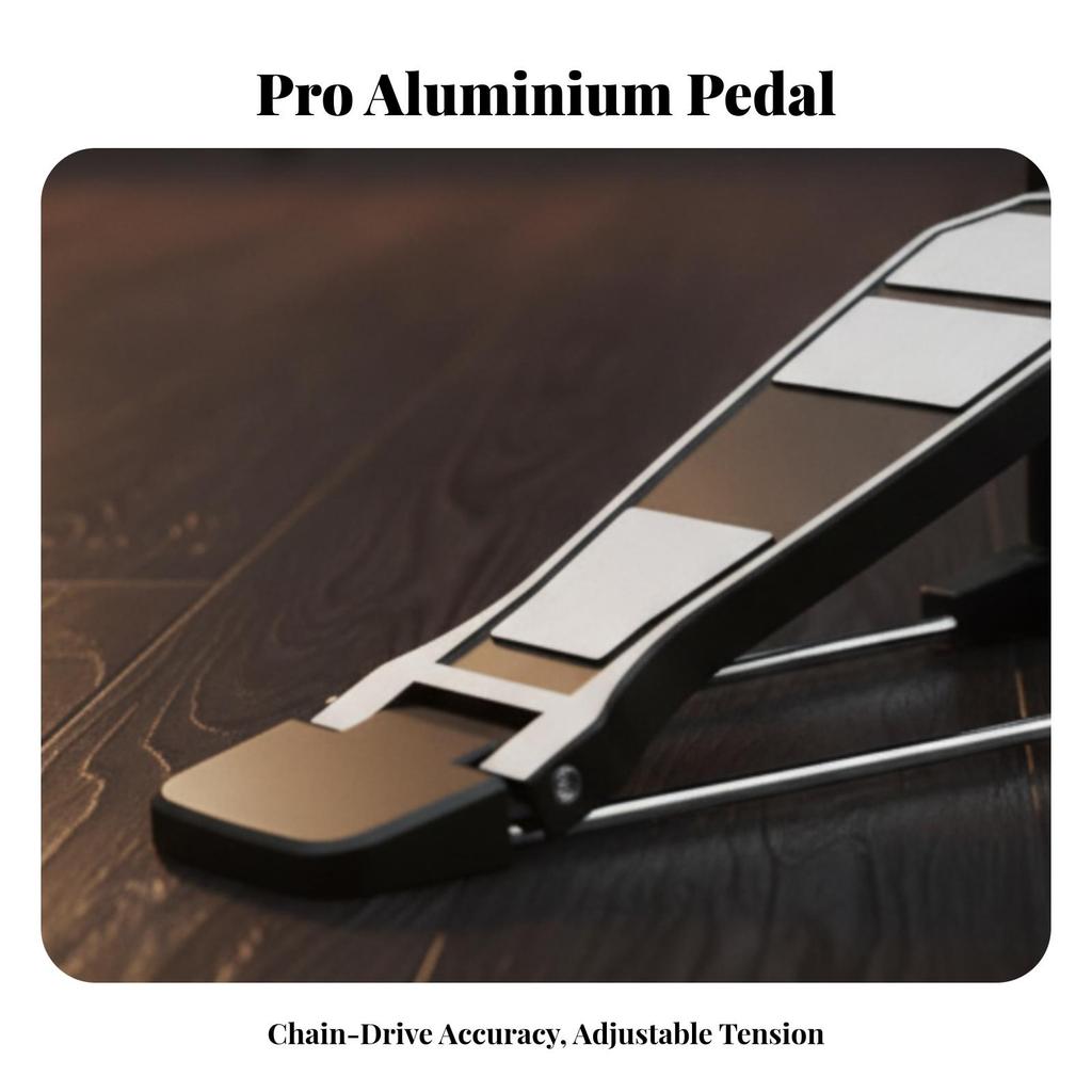 Bass Drum Pedal Chain Drive Beater Full-Tone for Practice