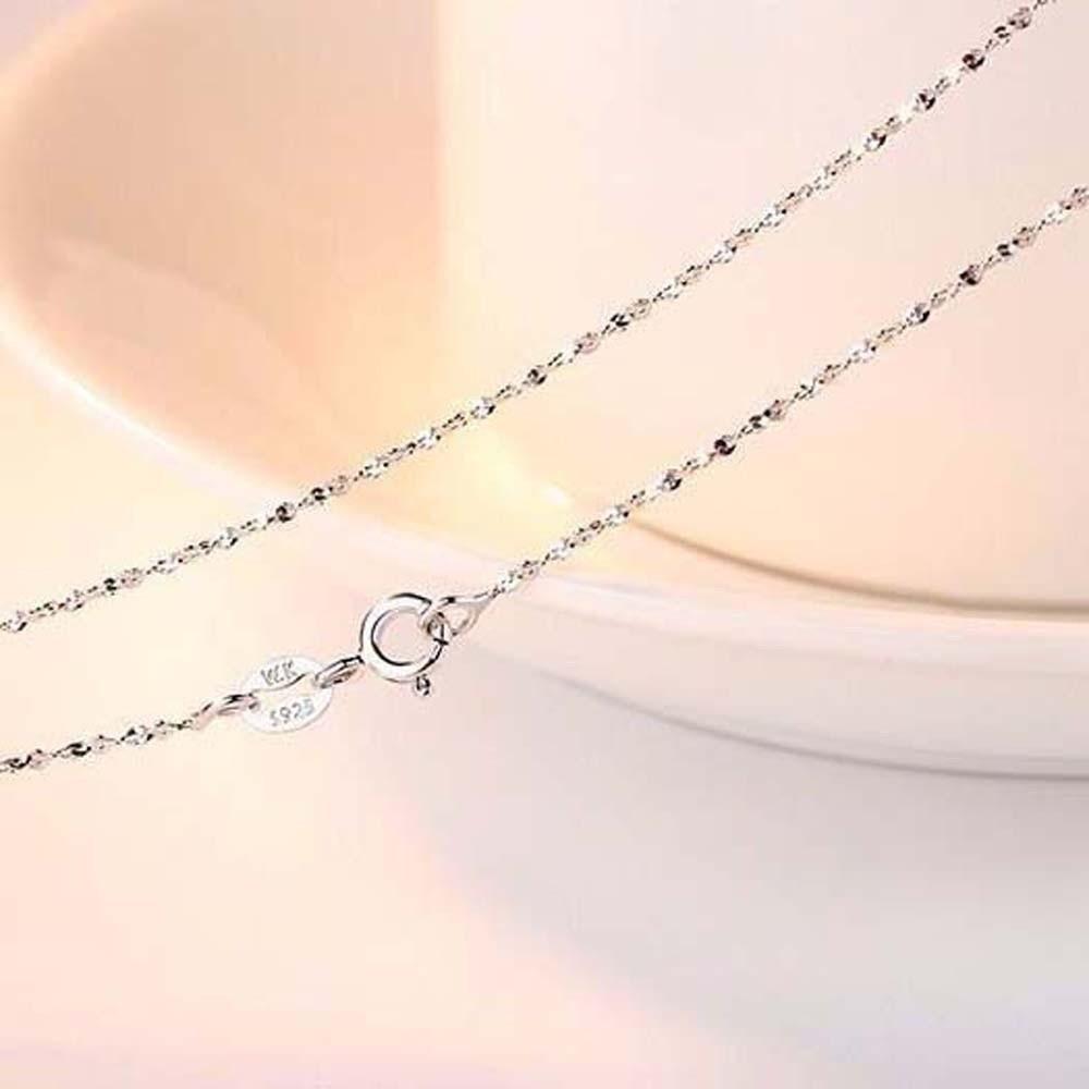 Zinc Zinc Alloy Glitter Choker Necklace 925 Silver Collarbone Chain Wedding Stacked Silver Necklace Daily