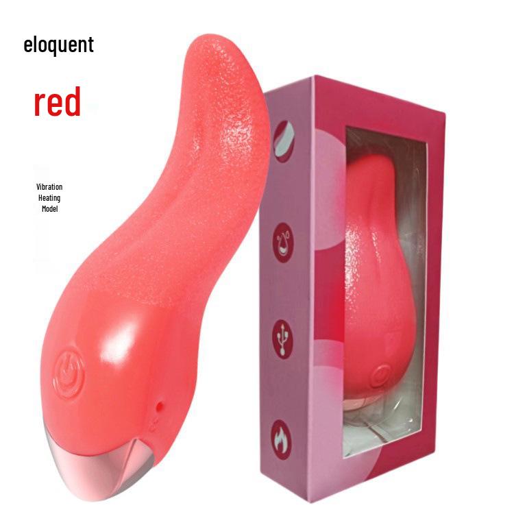 Electric Vibrating Massager for Women - Dual Licking Tongue with Warming Feature