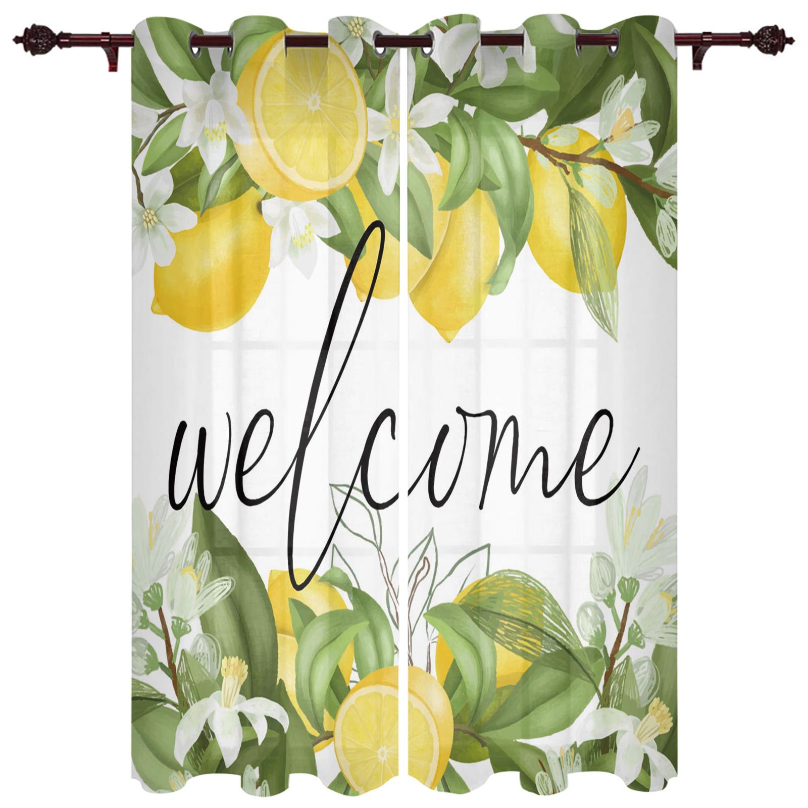 Спальня Кухня Роскошные Шторы Фрукты Лимон Цветы Оконные Шторы Предметы Украшения — фото 4