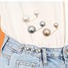 Set da 3 pezzi Nuovi Spille Stringivita da Donna Spille Doppie Perlate Spille da Revers in Metallo Accessori per Maglioni Camicie Cardigan