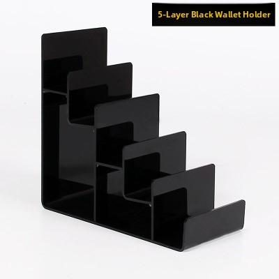 Acrylic Display Stand Multi-layer Step-shaped Wallet Holder Mobile Phone Case Holder Leather Clip Stand Transparent Base