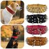 Widen PU Leather Pet Necklace Adjustable Rivets Pet Collar Spiked Dog Collars  Pet Supplies