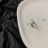 925 Sterling Silver Geometry Line Adjustable Rings For Women Wedding Party Designer Jewelry Accessories Prevent Allergy