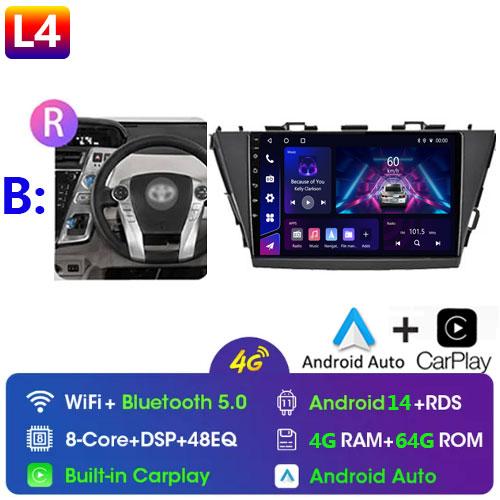 Car Radio Android For TOYOTA PRIUS V PLUS ALPHA 2012-2017 LHD/RHD Multimedia Video Player Bluetooth 5G DVD Wifi USB GPS Display