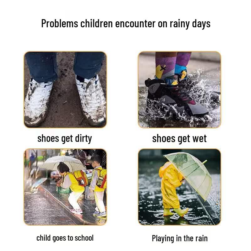 Einweg-High-Top-Regenschuhüberzieher für Kinder, 10er-Pack