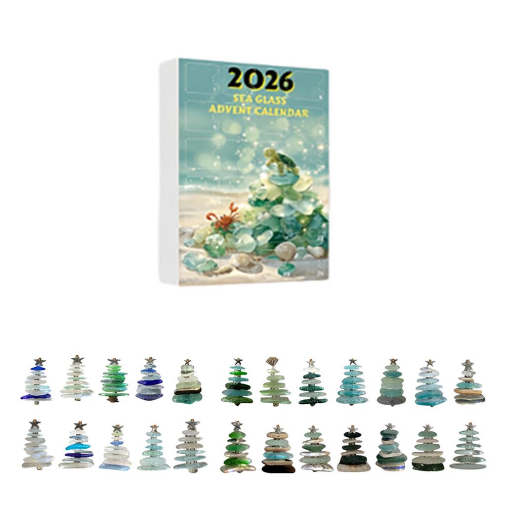Christmas Sea Glass Advent Calendar Days with 2D Flat Design