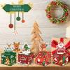 Pattern Christmas Themed Paper Box Set Holiday Decoration Props Gift For