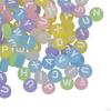 200 Pieces Acrylic Jewelry Beads 1.5 Mm Hole Loose Beads, Alphabetic Number Bead, for Key Chains