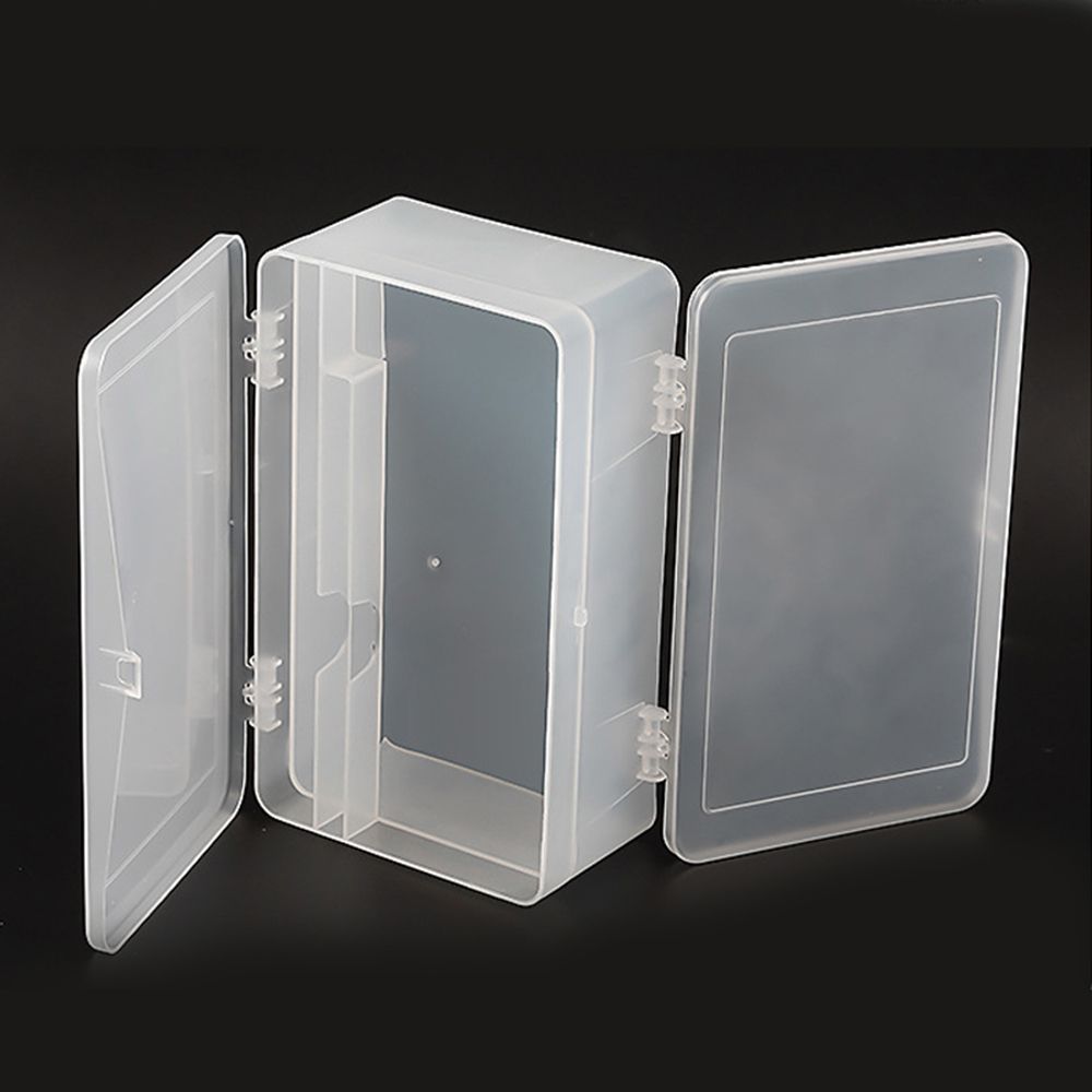 

Пластиковый контейнер для хранения инструментов для дизайна ногтей, чехол для хранения украшений для ногтей, двухслойная пустая коробка прозрачный